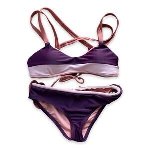 Seea Swimwear Two Piece Bikini Swimsuit Purple & Pink